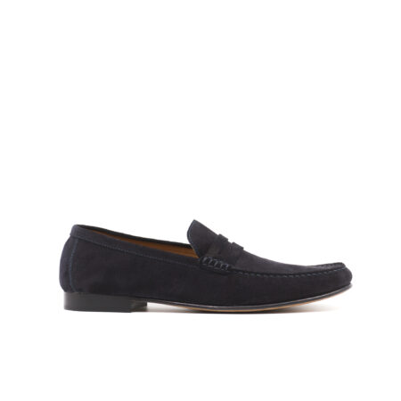 Bologna Penny Loafer in Navy Suede